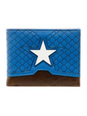 MARVEL - CAPTAIN AMERICA - Layered Material Bi-Fold Wallet Red Blue